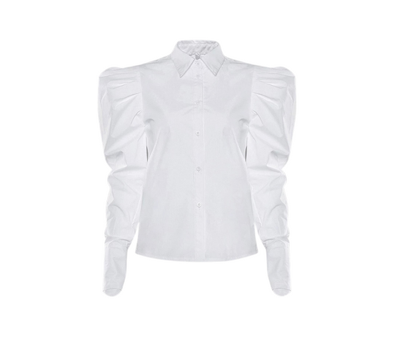 Puff Shoulder Collar Shirt