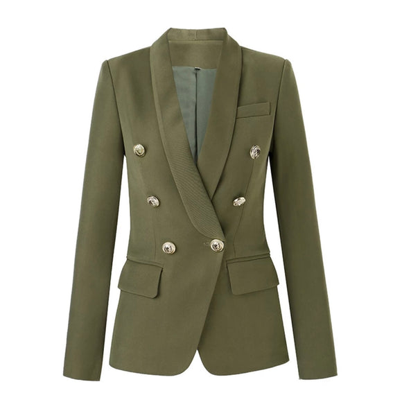 Olive Double Breasted Blazer