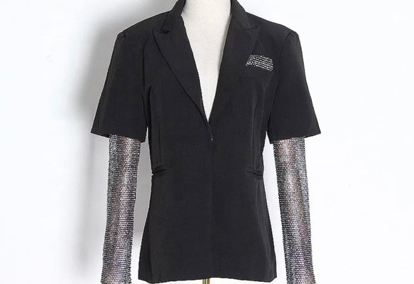 Glitter Sleeve Blazer